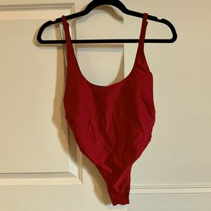 Red Scoop Neck One Piece - Never Worn!